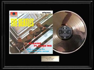 The Beatles Please Me White Gold Silver Platinum Tone Record Lp Album Non Riaa