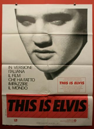 This Is Elvis Vintage Documentary Promo Poster Italy 1981 One Sheet Movie Poster