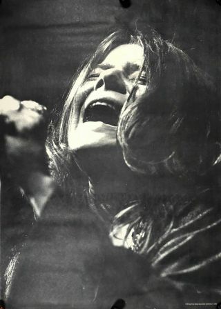 Massive 1969 Janis Joplin Poster - Never Hung/still Rolled