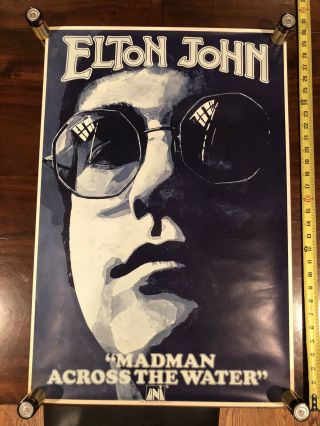 Elton John Madman Across The Water Poster 1971 Ultra Rare Rocketman Uni Mca