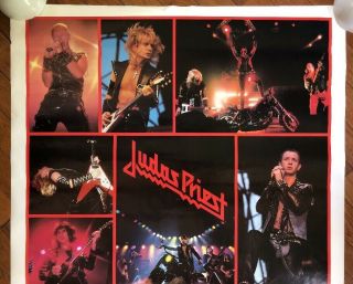 Judas Priest Vintage Poster 1980’s Bi - Rite 1982 Rock & Roll Music Pinup 2