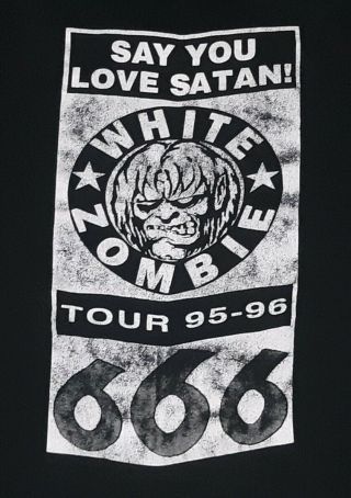 White Zombie 1995 1996 Say You Love Satan Concert T - Shirt Xl X - Large Long Sleeve