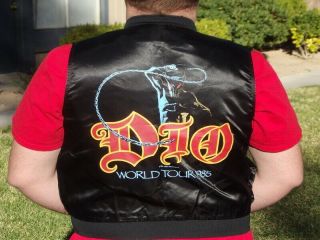 Vintage Dio 1984 World Tour Last In Line - Satin Vest - Ronnie Jame Dio - Rare