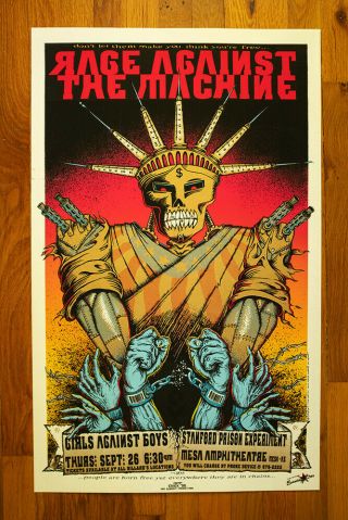 Rage Against The Machine Concert Poster By Emek
