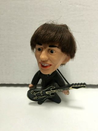 The Beatles George Harrison 1964 Remco Doll W/ Instrument No Cut Hair Soft Body