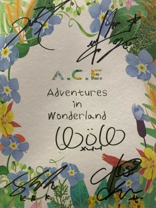 A.  C.  E Ace [a.  C.  E Adventures In Wonderland] Autographed Signed Album