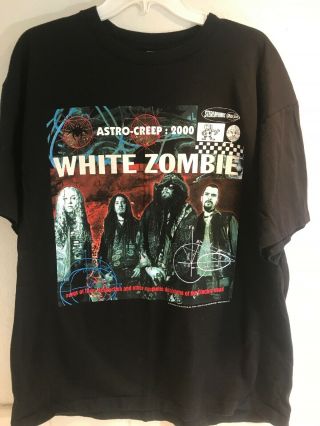Vintage 1995 White Zombie Astro - Creep: 2000 Tour Shirt Gem Freakazoid Heaven Xl