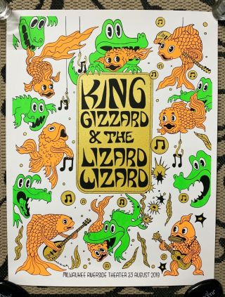 King Gizzard And The Lizard Wizard Milwaukee Poster Jason Galea Edition Of 100