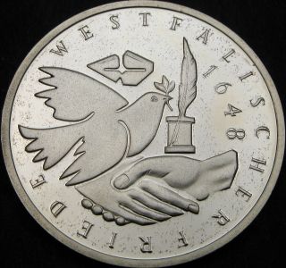 Germany 10 Mark 1998a Proof - Silver - Peace Of Westphalia - 679 ¤