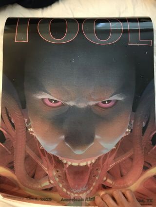 Tool Poster Dallas 2020 concert tour limited edition holographic.  334/850 2