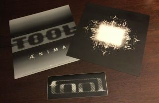Tool Aenima Set Of 2 Rare Double - Sided Promo Flats 12”x12” & Tool Logo Sticker