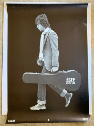 1980 Jeff Beck There And Back Huge 4 Foot Promotional Poster 33” X 48”