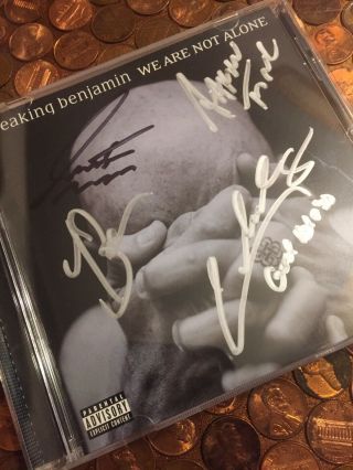 Breaking Benjamin - We Are Not Alone Band Signed Booklet & Ben Burnley Signed Cd