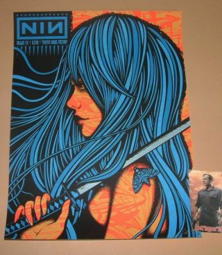 Nine Inch Nails Todd Slater Dallas Poster Print Signed Numbered Art Ap 2018