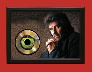 George Harrison Poster Art Wood Framed 45 Gold Record Display C3