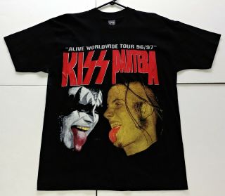 Vintage Kiss Band Pantera Reunion Tour Mexico Concert T - Shirt 1997 Xl Unworn