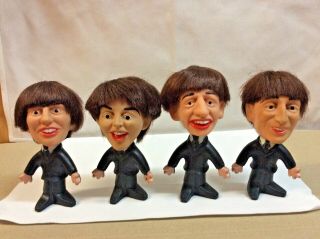 Beatles Doll Set Of Four Soft Body Dolls With No Instruments Nems Ent Ltd 1964