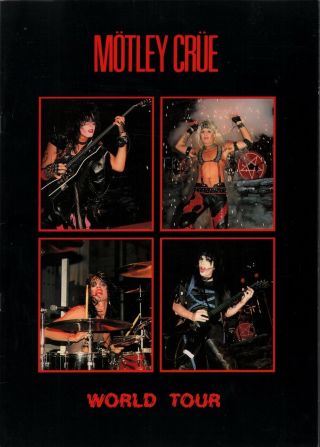 Motley Crue 1984 Shout At The Devil U.  S.  Tour Concert Program Book / Near