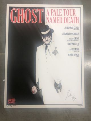 Ghost The Band Limited Edition Event Poster Signed By The And The Cardina