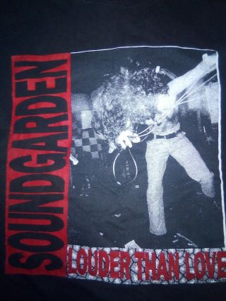 Vintage Soundgarden Louder Than Love 1990 Tour Shirt (l) Danzig/warrior Soul Tour