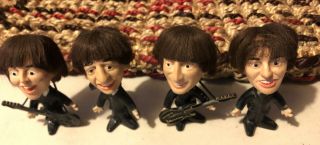 Rare Vintage 1964 Set Of 4 Seltaeb Beatles Figures