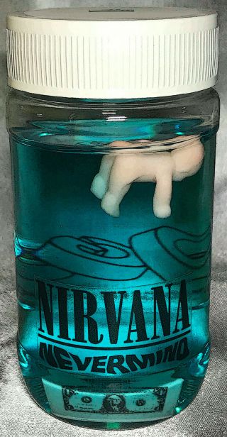 Nirvana Nevermind Promotional Water Bottle Jar Kurt Cobain Grunge Sub Pop Promo
