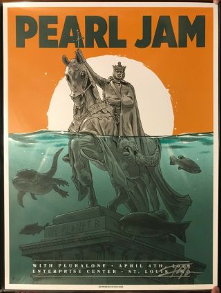 Pearl Jam 2020 Concert Poster Print St.  Louis Ian Williams Ap S/n