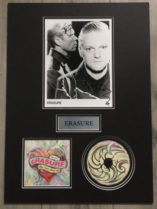 Erasure (andy Bell & Vince Clarke) Signed 8 X 10 Photo Mounted With.