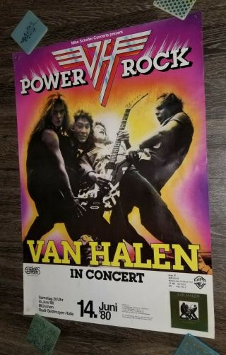 Van Halen 1980 Poster Munich Germany Women And Children First Tour