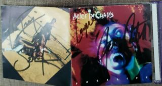 Alice In Chains signed cd Facelift 1990 4 members Layne Staley 2