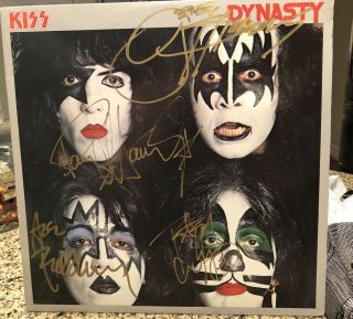 Kiss Dynasty Lp Originally Autographed By Gene Paul Ace Peter