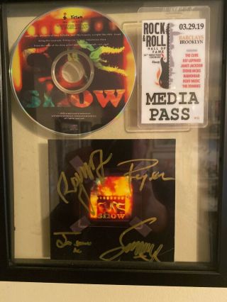 The Cure Signed Cd Cover Plus Rock And Roll Hall Of Fame Pass