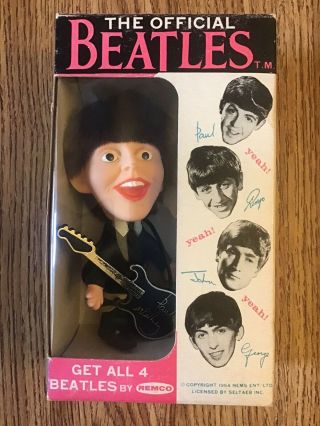 The Beatles Paul Mccartney 1964 Remco Doll Never Removed From Box Wow