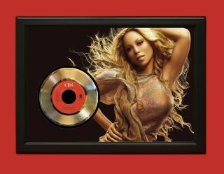 Mariah Carey Poster Art Wood Framed 45 Gold Record Display C3