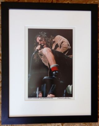 Pearl Jam Eddie Vedder Framed Art Lollapalooza,  Waterloo Village,  Nj 1992
