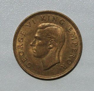 Zealand 1946 Half Penny,  UNC 2