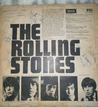 Rolling Stones Signed Vinyl Mick Jagger Keith Richards Charlie Watts Ronnie Wood