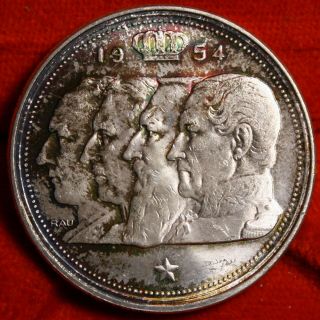 Belgium 1954 100 Francs - Four Kings -.  835 Silver - Bu - Belgique