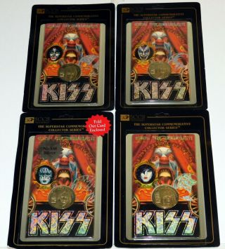 Kiss Band Psycho Circus Tour Liberty Nickel Silver Coin Carded Set 1998