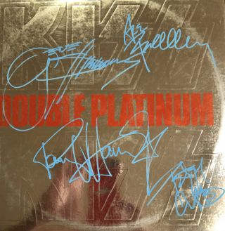 Kiss Double Platinum Lp Originally Autographed By Gene Paul Ace Peter