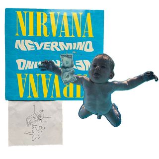 1991 Nirvana Nevermind Promo Record Store Mobile Display Signed By Spencer Elden