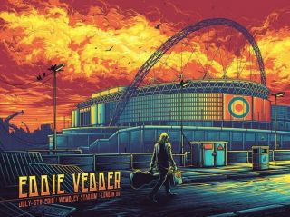 Eddie Vedder London Poster - Wembley - Dan Mumford - Ap Out Of 100 - Pearl Jam