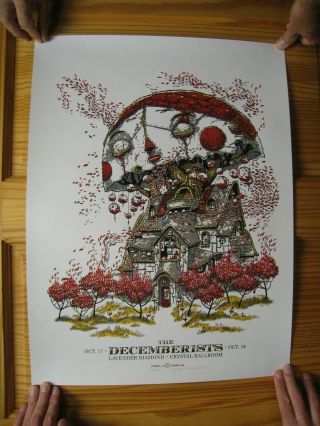 The Decemberists Poster Silk Screen Signed And Numbered Oct 17 18