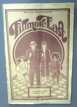Final Farewell Fillmore East Program June 25 - 27,  1971 The Allman Brothers Band
