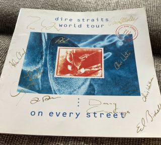 Dire Straits World Tour ‘on Every Street Signed Programme,  Ticket Mark Knopfler