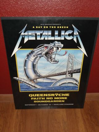 Metallica Day On The Green Concert Poster Qeensryche,  Soundgarden,  Faith No More