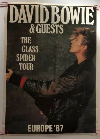 David Bowie The Glass Spider Tour Vintage Poster Europe ‘87 Music Pinup