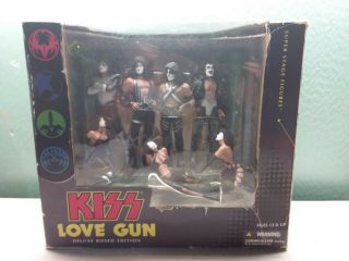 Kiss Love Gun Deluxe Box Edition Stage Figures 2004 Mcfarlane Toys Diorama