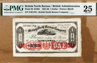 British North Borneo Company,  $1,  29 July 1927 Malaysia