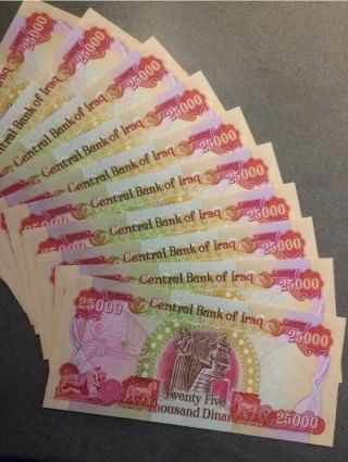 2/5 Million | 400,  000 | 16 X 25000 Iraqi Dinar Authentic Iqd Notes